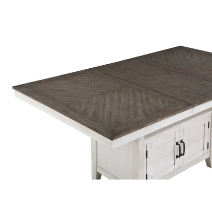 Richland Wood Dining Table in Stonewash Gray