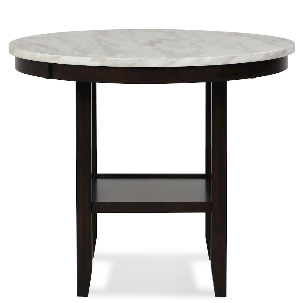 Celeste 5-Piece Wood Round Counter Dining Set in Black