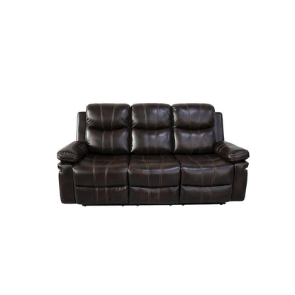 Kellen  Sofa W/Dual Recliner & Drop Down  Tray-Brown