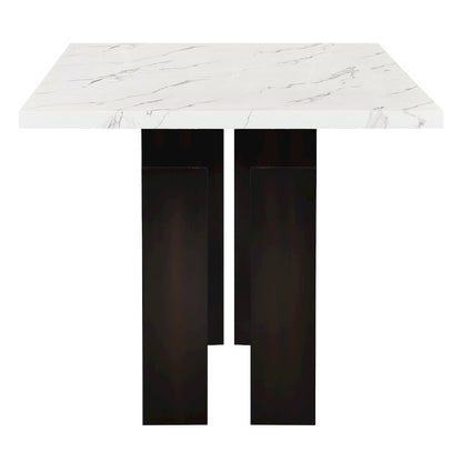 Faust 5-Piece Wood Adjustable Counter Table Set in Gray