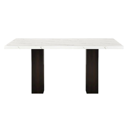 Faust 5-Piece Wood Adjustable Counter Table Set in Gray
