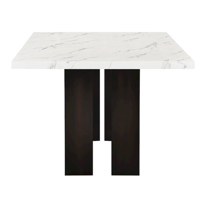 Faust 7-Piece Wood Adjustable Counter Table Set in Gray