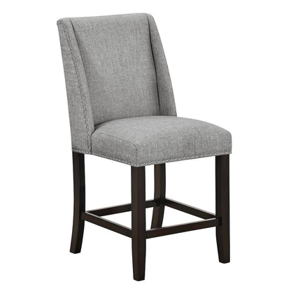 Faust 7-Piece Wood Adjustable Counter Table Set in Gray