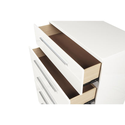Furniture Sapphire Modern Solid Wood Chest in White