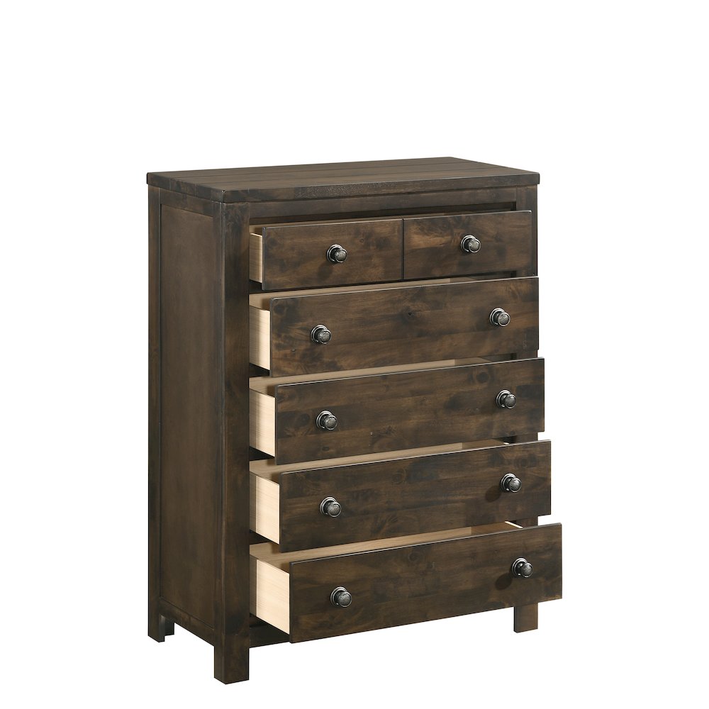 Blue Ridge 3-Piece Wood Chest with 2 Nightstands in Gray