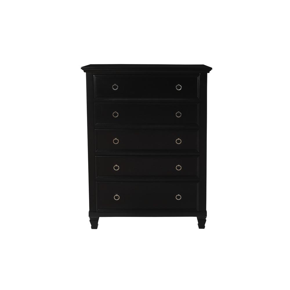 Tamarack 4-Piece Wood King Bedroom Set with Chest in Black