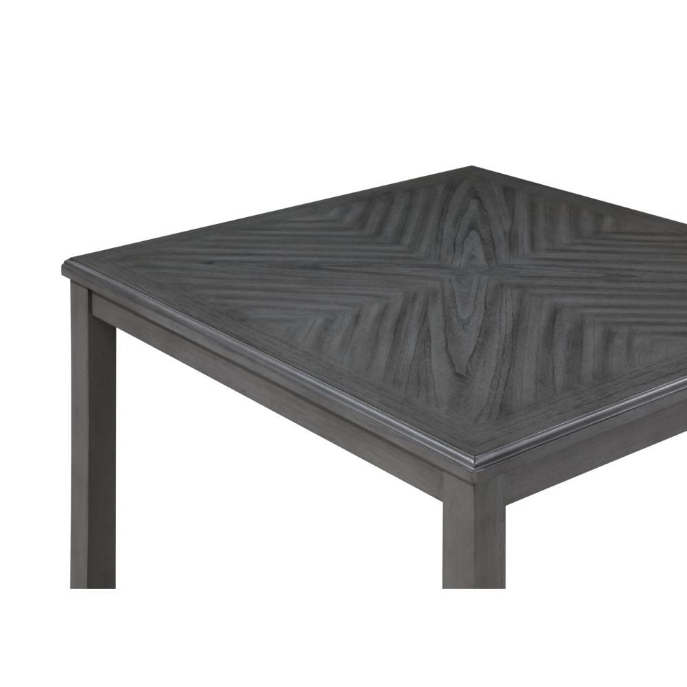 Furniture Gia 5-Piece Transitional Wood Counter Set in Gray