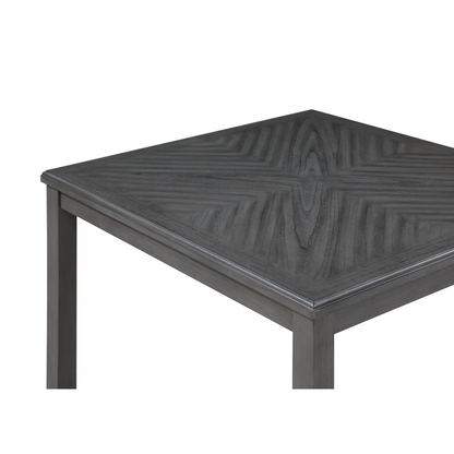 Furniture Gia 5-Piece Transitional Wood Counter Set in Gray