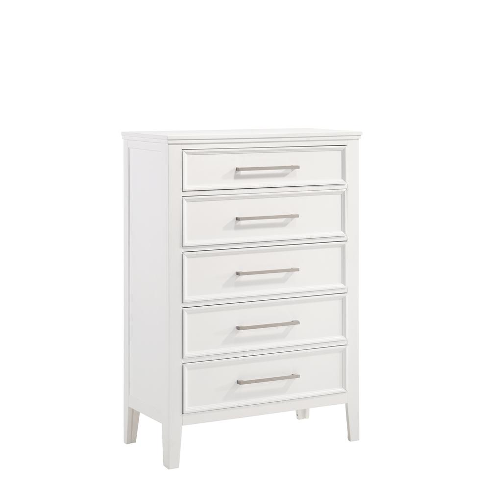 Andover 4-Piece Queen Wood Bedroom Set with Chest in White