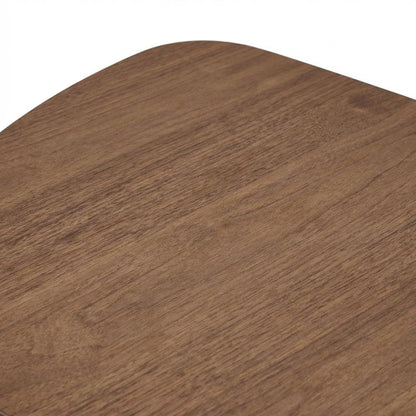 Solid Wood Corner Dining Table – Small Mid Century Modern Table in Walnut