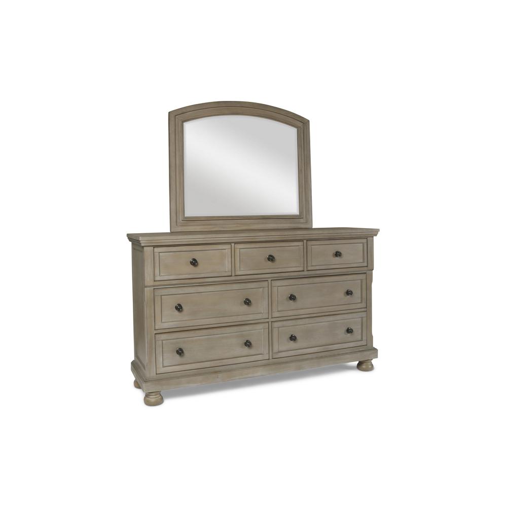 Allegra 4-Piece Cal King Wood Bedroom Set with Nightstand in Pewter