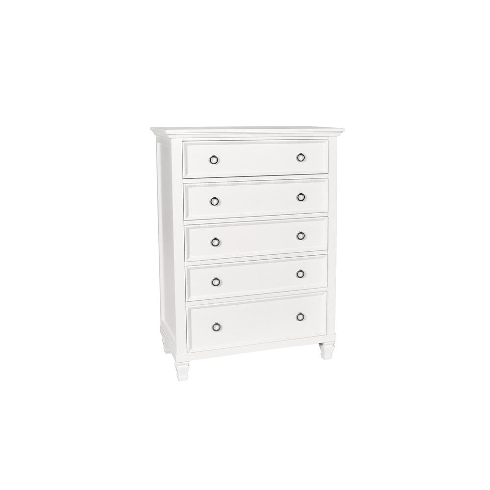Tamarack 4-Piece Wood Queen Bedroom Set with Chest in White