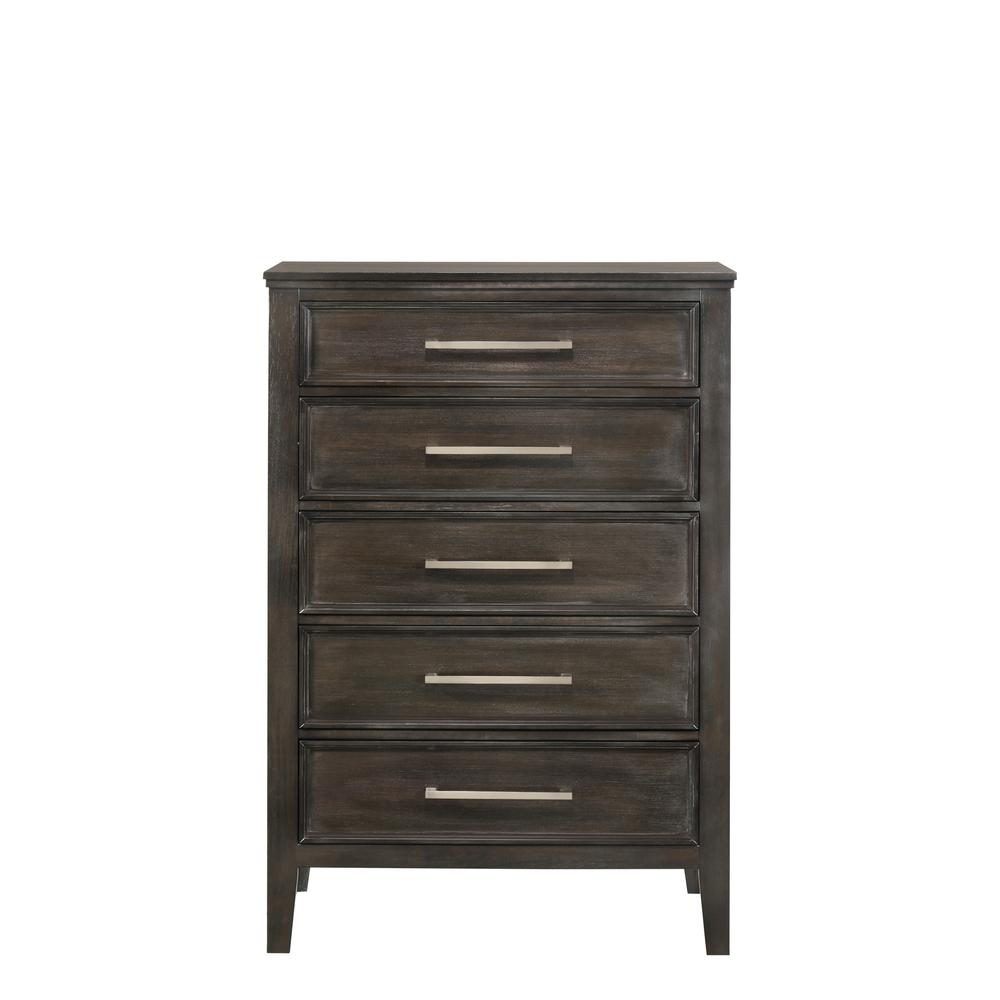 Andover 4-Piece Queen Wood Bedroom Set with Chest in Nutmeg