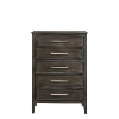 Andover 4-Piece Queen Wood Bedroom Set with Chest in Nutmeg