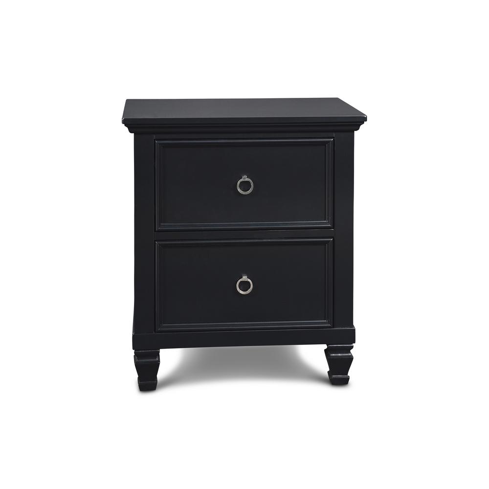 Tamarack 4-Piece Wood Queen Bedroom Set with Nightstand in Black