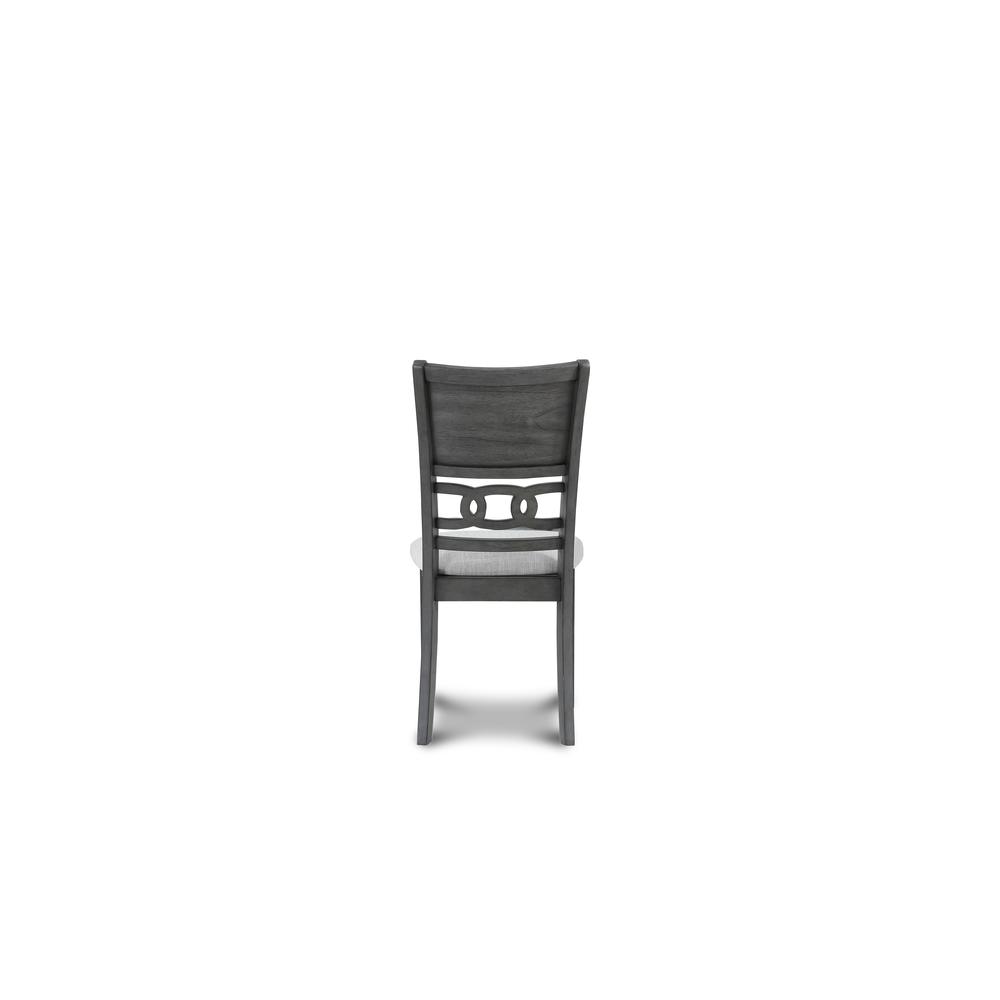 Gia 5-Piece 60" Wood Rectangle Dining Set with 4 Chairs in Gray