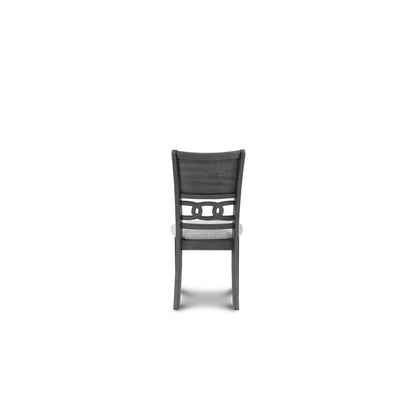 Gia 5-Piece 60" Wood Rectangle Dining Set with 4 Chairs in Gray