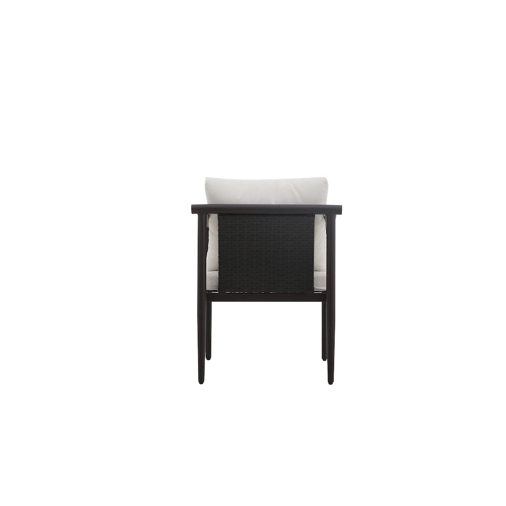 Moana 7-Piece Metal Patio Dining Set in Brown/Ivory