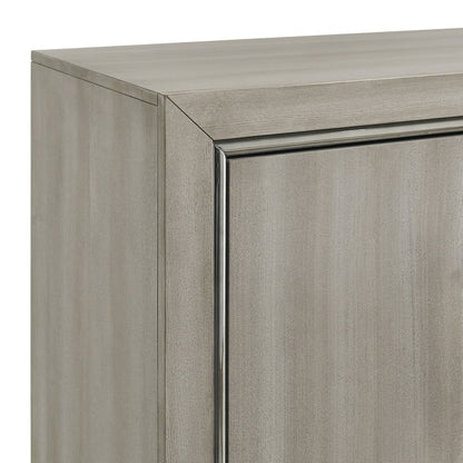 New Classic Furniture Lennox 5Pc Wood Cal King Bedroom Set w Chest in Gray