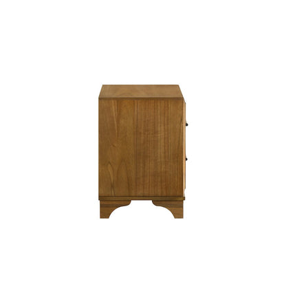 Talcott 5Pc Wood C King Bedroom Set, 2 Nightstand in Honey/Brown