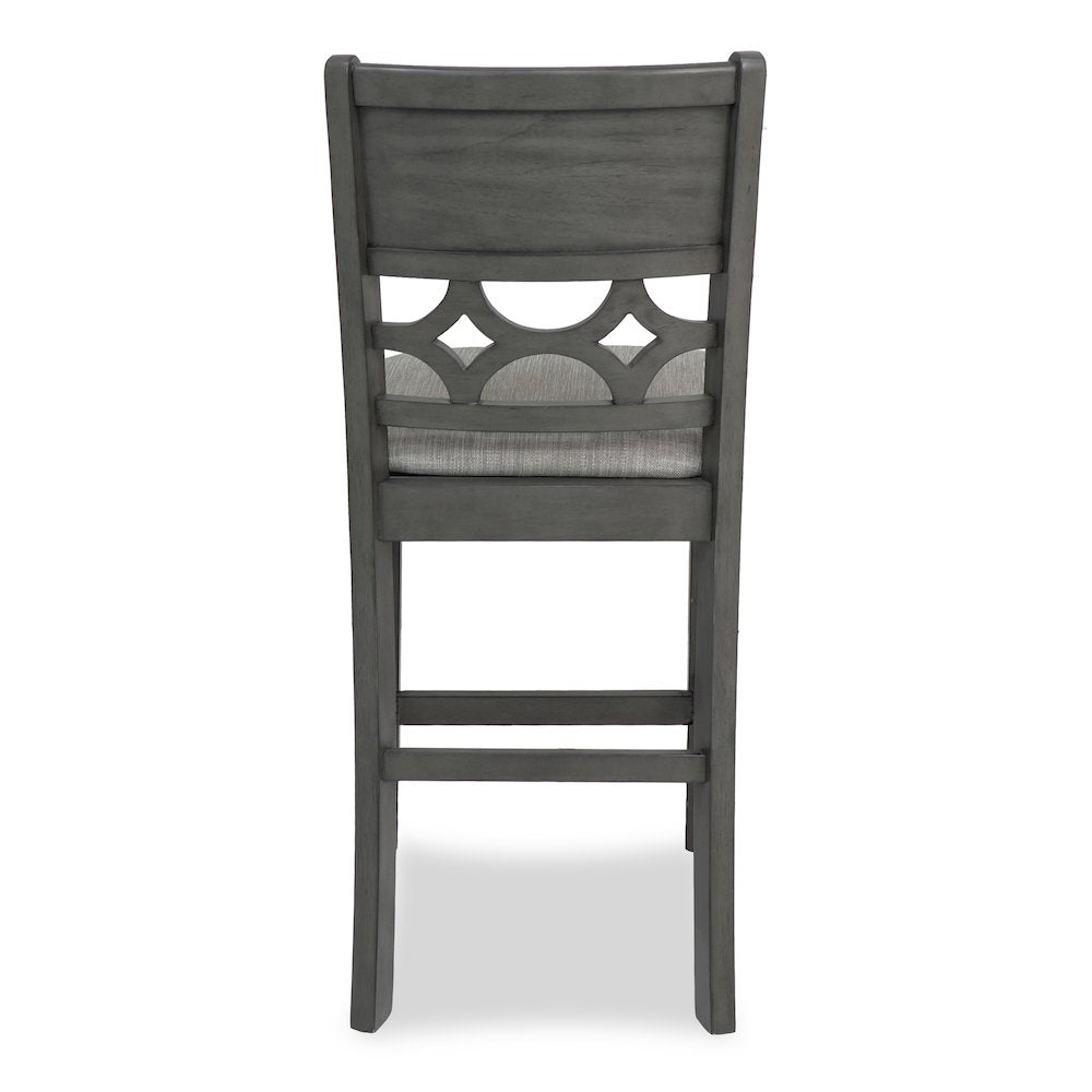 Furniture Mitchell 5-Piece Transitional Wood Counter Set in Gray