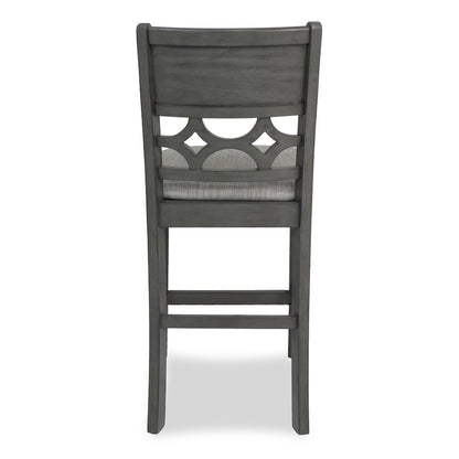 Furniture Mitchell 5-Piece Transitional Wood Counter Set in Gray