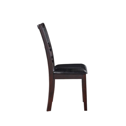Gia 5-Piece 60" Wood Rectangular Dining Set with 4 Chairs in Ebony