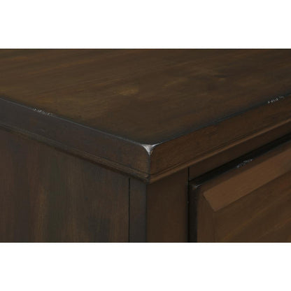 Furniture Sevilla Solid Wood 2-Drawer Nightstand in Walnut