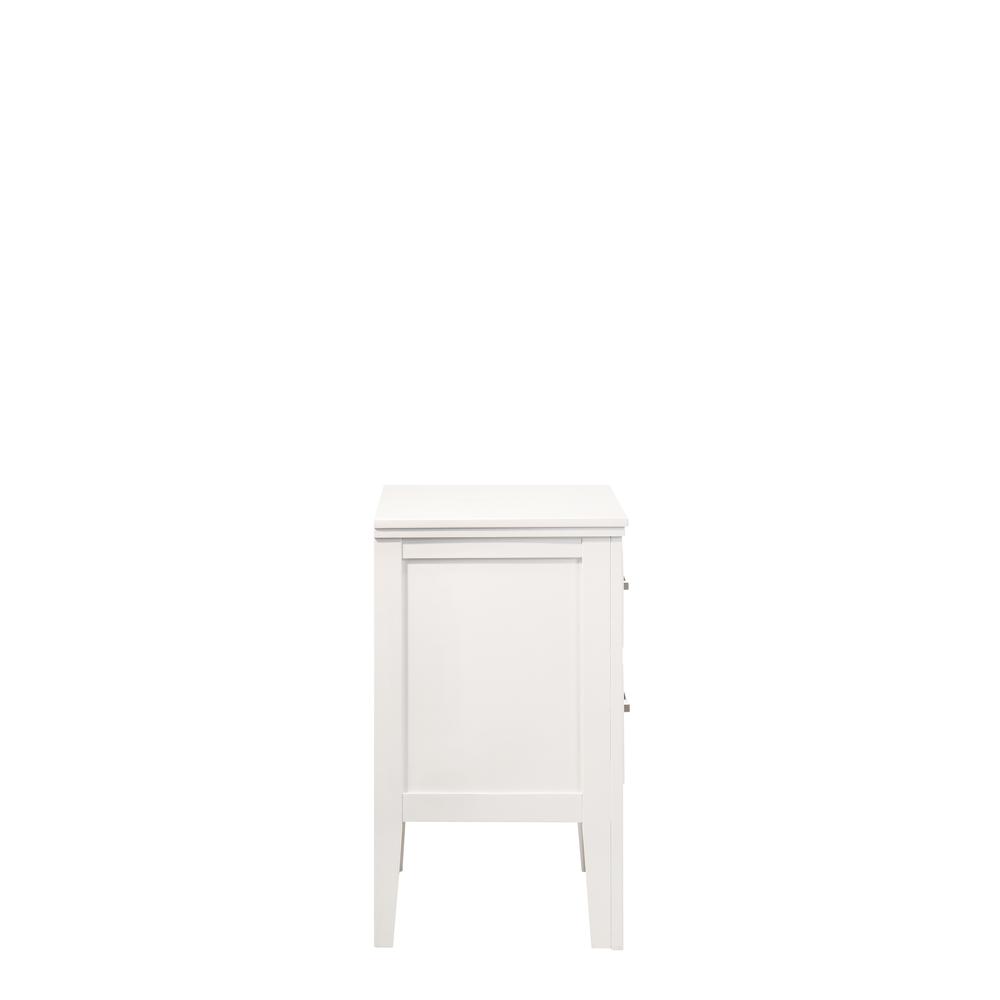 Furniture Andover Wood Nightstand with 2 Drawers in White