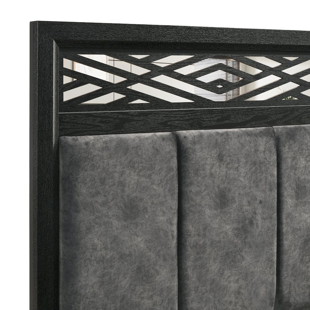 Obsidian Wood Queen Bed, Black