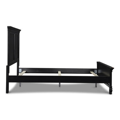 Furniture Tamarack Contemporary Solid Wood 4/6 Full Bed in Black