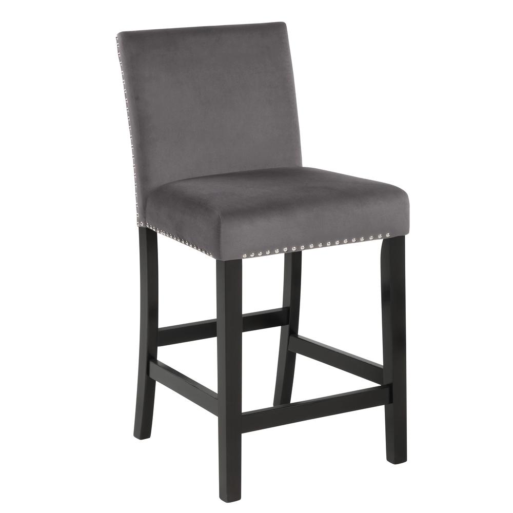 Furniture Celeste 5-Piece Faux Marble & Wood Counter Set in Gray