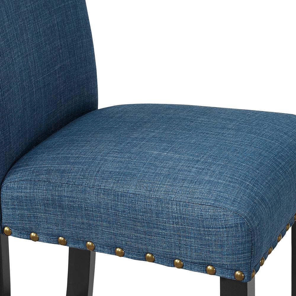 Furniture Crispin Solid Wood 29" Barstool - Marine Blue (Set of 2)