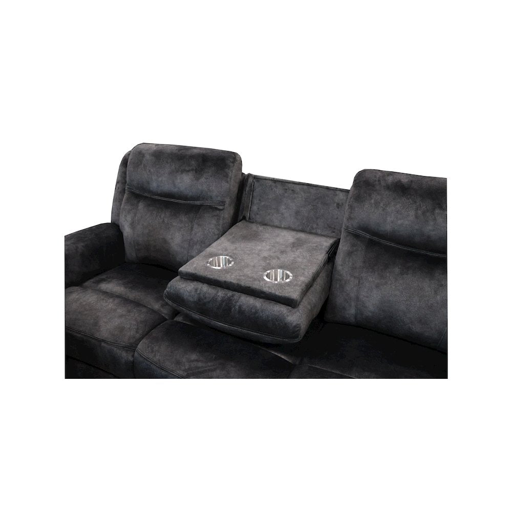Park City  Sofa W/Dual Recliner-Slate