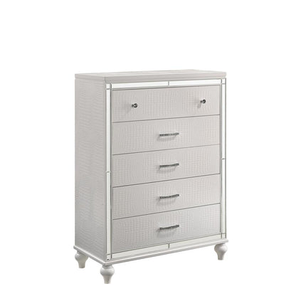 Valentine 4-Piece Wood Queen Bedroom Set with Chest in White