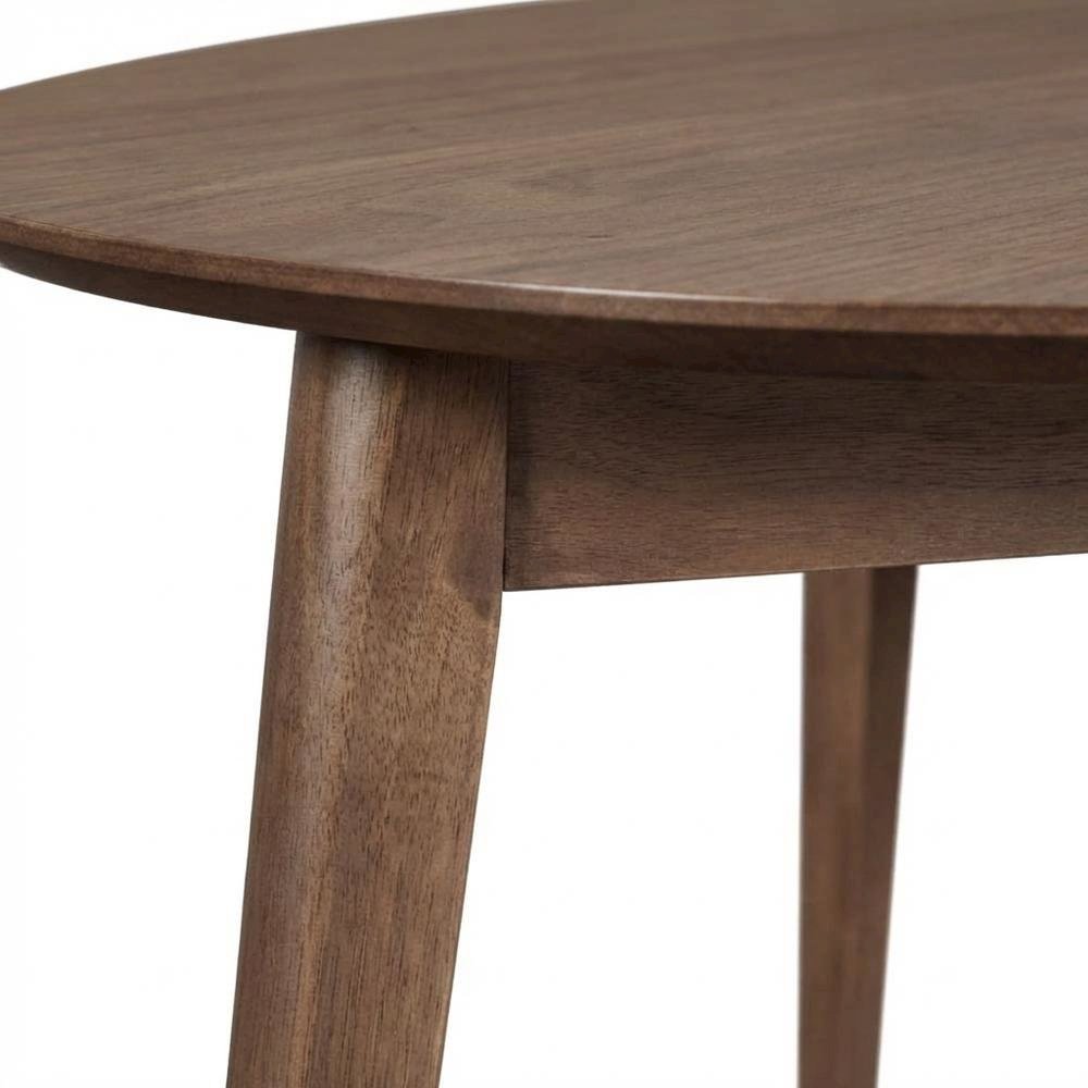 Solid Wood Corner Dining Table – Small Mid Century Modern Table in Walnut