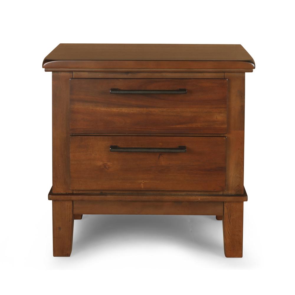 Cagney 4-Piece Queen Wood Bedroom Set with Nightstand in Chestnut