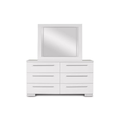 Sapphire 4-Piece Wood Queen Bedroom Set with Nightstand in White