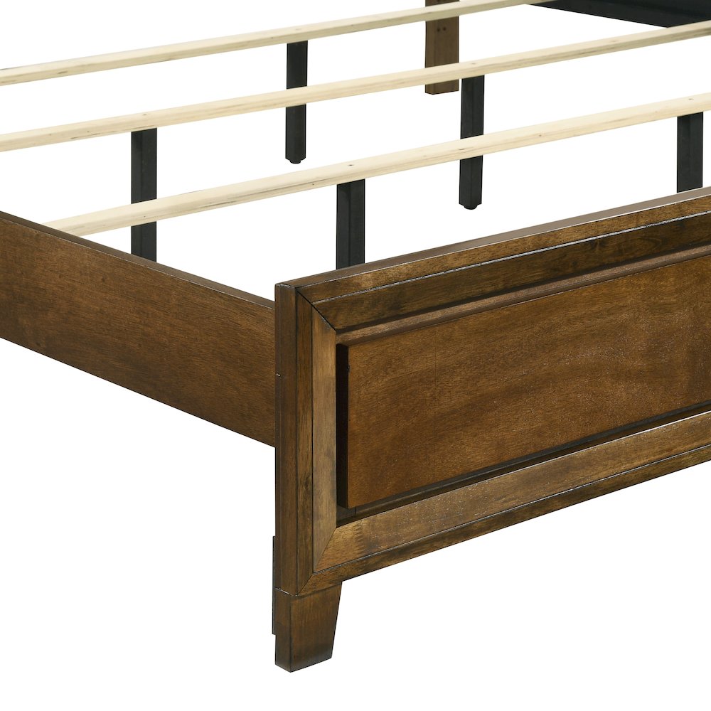Ballard Wood California King Panel Bed in Walnut Brown