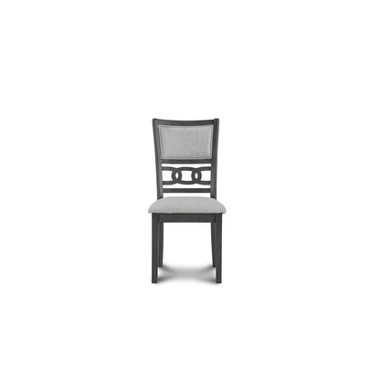 Furniture Gia Solid Wood Dining Chair in Gray (Set of 2)