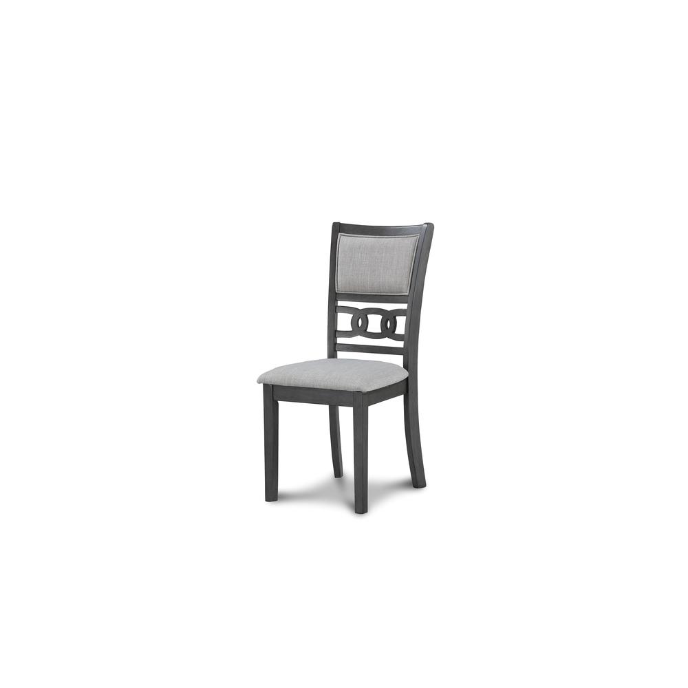 Furniture Gia Solid Wood Dining Chair in Gray (Set of 2)