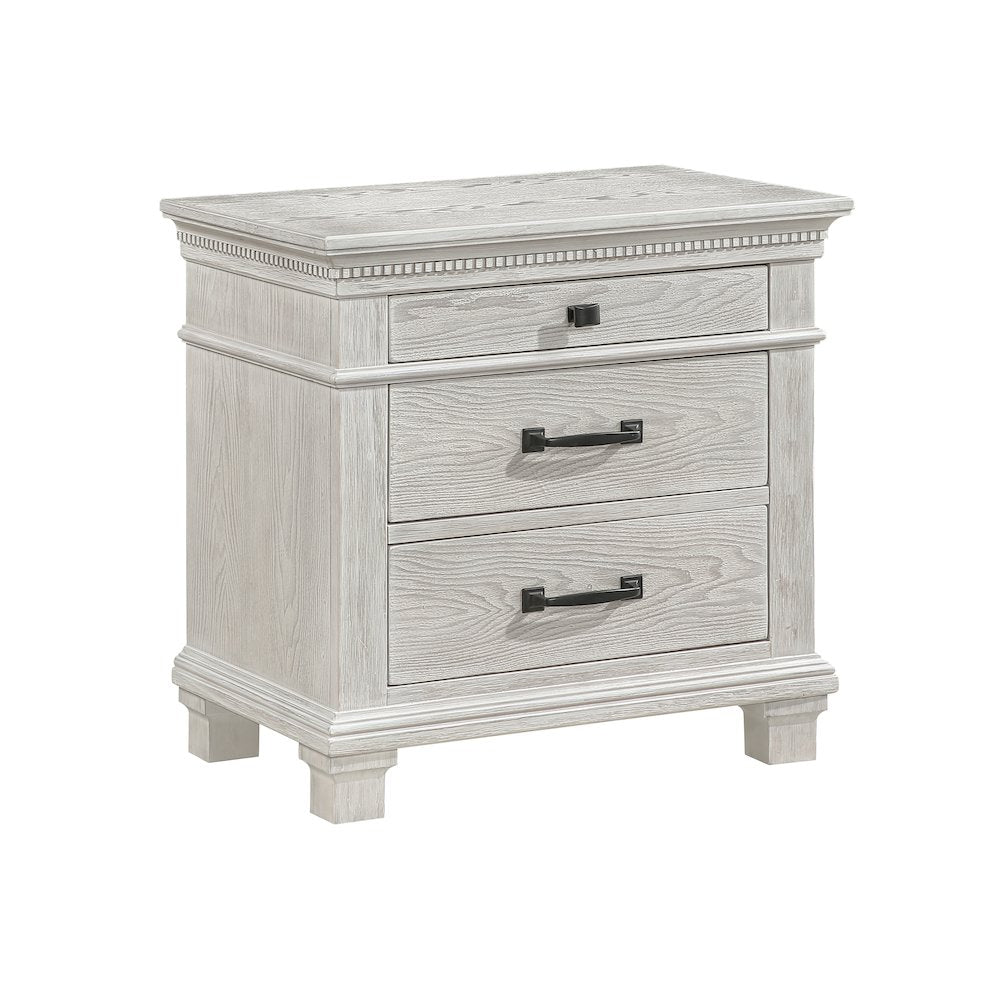 Silver Sands 5Pc Wood Cal King Bedroom Set in Gray