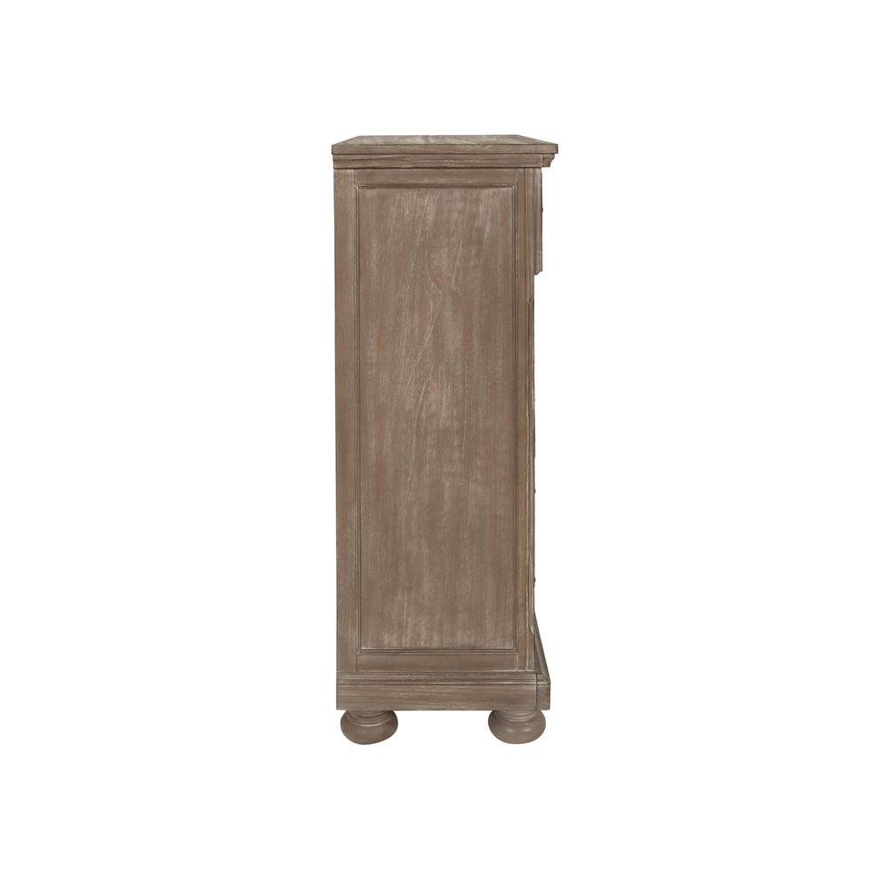 Furniture Allegra Solid Wood Engineered Wood Chest in Pewter