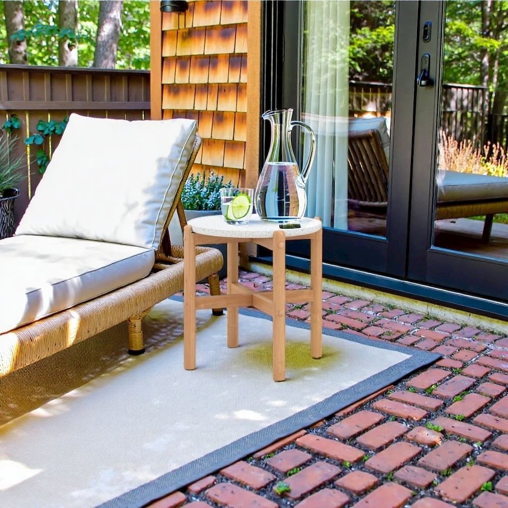 Outdoor Side Table, Small Patio Table for Outside or Porch Use