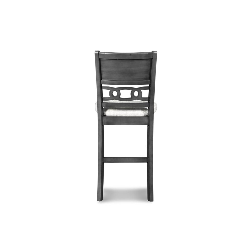 Gia Gray Wood Counter Chair with Fabric Seat (Set of 4)