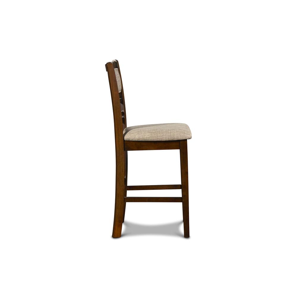 Gia Cherry Wood Counter Chair with Fabric Seat (Set of 4)