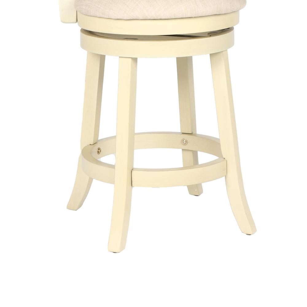 York White Solid Wood Swivel Counter Stool (Set of 2)