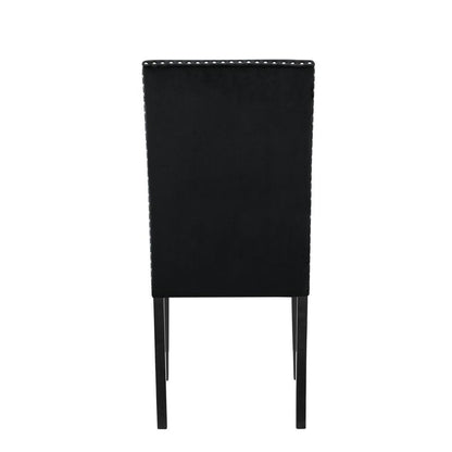 Celeste Black Wood Upholstered Dining Chair (Set of 6)