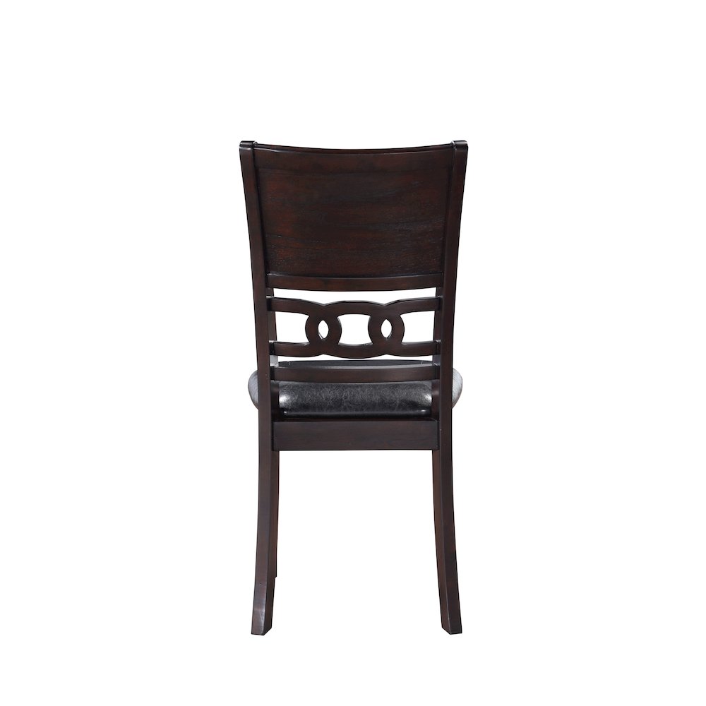 Gia 5-Piece 60" Wood Rectangular Dining Set with 4 Chairs in Ebony