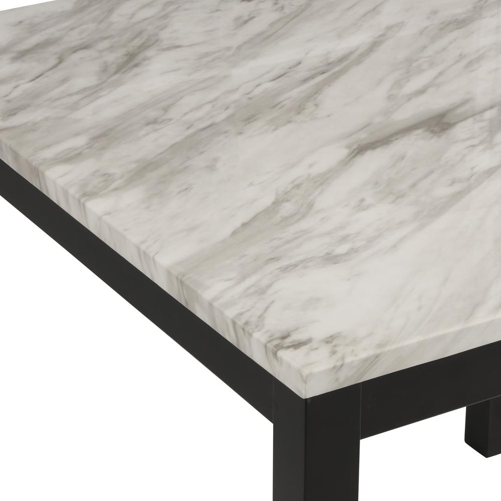 Furniture Celeste 5-Piece Faux Marble & Wood Counter Set in Black